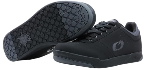 O'NEAL | Chaussures de VTT | MTB Downhill Freeride | Vegan | Équilibre Ultime Entre adhérence et positionnement du Pied, Respirant | Pumps Flat V.22 Shoe | Adulte | Noir Gris | Taille 43