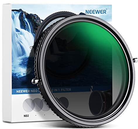 NEEWER 2 in 1 55mm Variable ND Filter ND2-ND32&CPL (Zirkular Polfilter) No X Cross Variabel Graufilter HD optisches Glas 30 lagiges Nano beschichtetes wasserabweisend Kratzfest