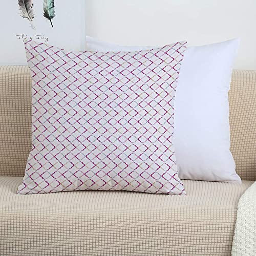 2er-Set Dekorativ Kissenbezug 45x45 cm,Gitter, viktorianische antike ovale Formen Retro Antik tra,Polyester Kissenbezüge Dekokissen Kissenhülle Set Kissen Fall für Sofa Auto Schlafzimmer Zuhause Dekor