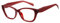Cyxus Nerd-Brille Ohne Stärke Blaulichtfilter Brille Herren Damen Katzenauge Mode Retro Brillenfassung Stil für PC TV Tablet Unisex 8154 (03-Rot)