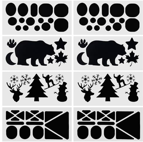 8-Sheet Down Jacket Repair Patches - Black, Nylon, Self-Adhesive, Washable Fabric Repair Patch Kit for Outerwear, Clothing, Bags, Backpacks