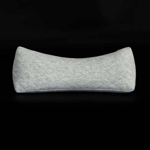 GLORY SEASON Buckwheat Neck Support Pillow Cervical Neck Cylinder Bolster Pillow Neck Pain Relief Breathable Comfortable for Back and Side Sleepers Round Pillows for Lunch Break Gray, 6x15 Inch