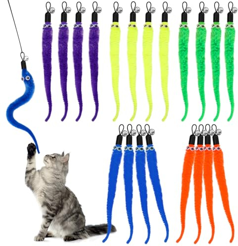 Jinsion Jouet Chat Plume, 20 Pièces, avec Clochette