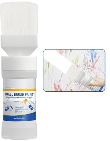 Gcerfby Peinture de retouche blanche, peinture de retouche pour murs,Pâte de réparation de mur de peinture au latex 180g | Peinture de retouche murale à base d'eau avec pinceau, peinture de plafond