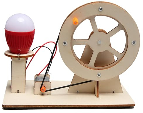 generador de Electricidad - Kits de experimentos científicos con Bombillas - Experimentos y proyectos científicos con Bombillas, Kit científico Educativo de Madera para Clase, escuel