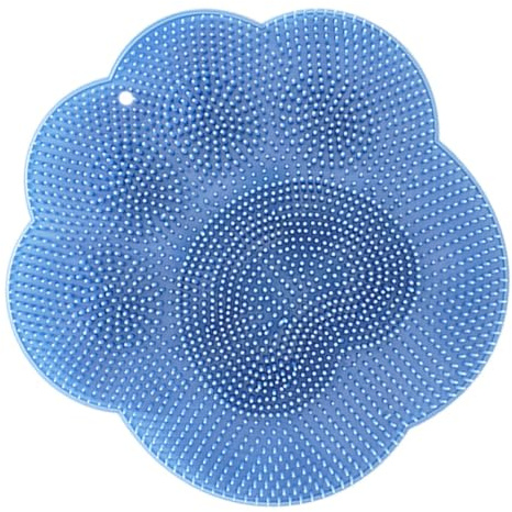 LALADEFIEE Tapis de Massage Antidérapant Forme Patte de Chat Bleu en Silicone Fonction de Massage des Pieds pour Murale Minimaliste et Élégant
