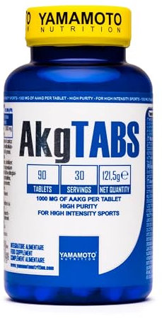 YAMAMOTO NUTRITION AKG TABS 90 Comprimés, Arginine Alpha-Cétoglutarate, Meilleure Absorption Intestinale que la l-Arginine