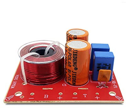 VOANZO 2PCS 80W Speaker Crossover 2 Way Crossover High and Low Frequency Crossover Crossover Point 2800Hz for HI-FI Bookshelf Speakers Centre Speakers Surround Speakers