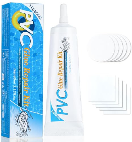 wenrescry 10-teiliges Pool Reparaturset – Inklusive runden und quadratischen Unterwasser Reparaturaufklebern für Pool, Schlauchboot, Wasserbett und Luftmatratze