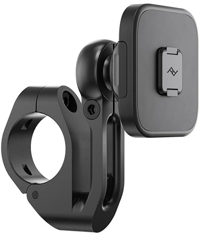 Peak Design Mobile Motorradstangen-Telefonhalterung V2, Nicht ladend, SlimLink-Montagetechnologie, starrer Arm, passend für eine Vielzahl von Lenkern (22-32 mm Durchmesser), Vibrationsisolator