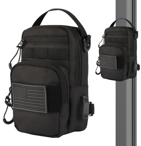 LEPHYON Magnetic Gym Bag, Small Gym Bag for Men & Women, Crossbody Sling Bags with Strong Magnets, USB Charging Port, Multi-Carry Design, Perfect for Travel Workout Sports, Best Gift for Fitness Lover