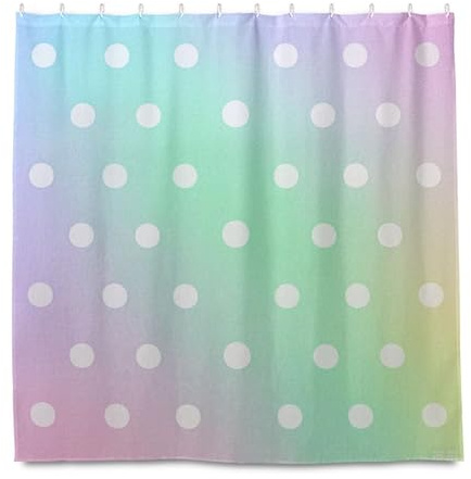 miaozhen Tende da doccia lunghe in tessuto impermeabile con gancio, 182 x 183 cm, in poliestere, lavabile in lavatrice, tenda di lusso per bagno Cortina para ba?o elegante