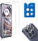 HidWee Compatible avec Motorola Edge 50 Neo Verre Trempé 2 Pièces + 2 Pièces Caméra Arrière Protecteur, HD sans Bulles Anti-Huile 9H Dureté Protection Décran + Caméra Arrière Protecteur