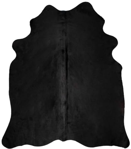 Genérico Alfombra de Piel de Vaca auténtica Negra 180x220 cm,Casa y jardín,Decoración,Alfombras,376701