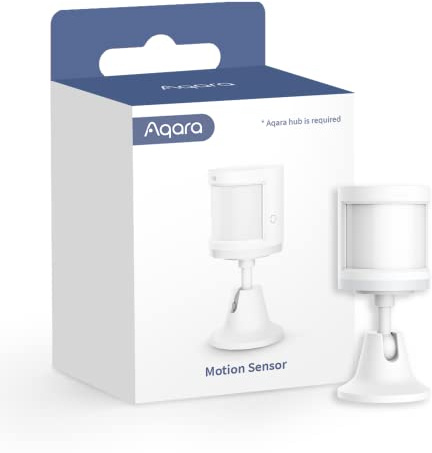 Aqara Bewegungsmelder, Benötigt Hub, Zigbee-Verbindung, für Alarmanlage und Smart Home, Breiter Erkennungsbereich, Kompatibel mit Apple HomeKit, Alexa, RTCGQ11LM