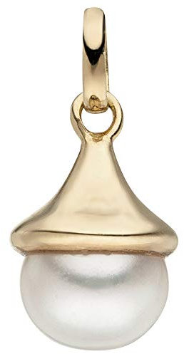 Jobo Damen-Anhänger aus 925 Sterling Silber vergoldet mit Perle