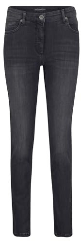 Betty Barclay Damen Basic-Jeans mit Waschung Dark Grey Used Denim,38