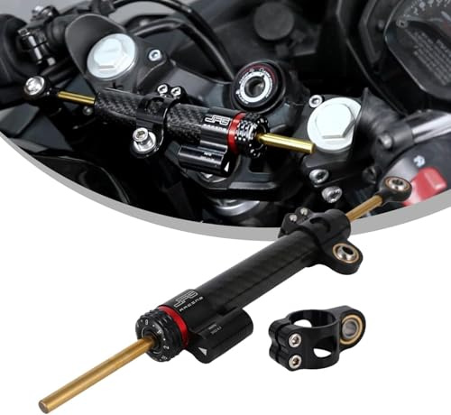 Amortisseur Direction Moto,33 cm Stabilisateur Amortisseur Direction Universel pour la plupart des Motos, Vélos de Route, Vélo de Course, Trottinette-Fibre de Carbone