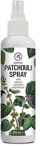Aroma Spray à l'Huile Essentielle de Patchouli 250ml - Brume d'Ambiance Parfumée - Maison d'Intérieur - Parfum de Linge - Aromathérapie - Pour Méditation