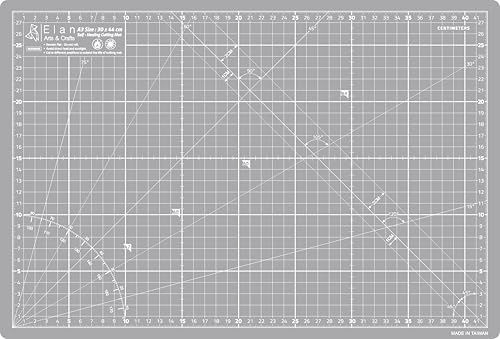 Elan Base de Corte A3 Autocicatrizante Gris, Tabla de Corte 44x30 CM, Tabla Cortar Costura, Base de Corte A3, Protector Mesa Manualidades de 5 Capas