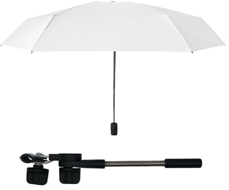 Sombrilla de cochecito - Paraguas de cochecito, Clip- Paraguas de cochecito, Paraguas para cochecito de bebé | Toldo ajustable de 360 °, paraguas de silla de protección UV, paraguas de cochecito para