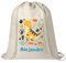 Weprintfy. | Mochila Cuerdas Infantil Personalizada | 48 X 42 CM | Apta para Lavadora | 100% Personalizada | Diseño Animales | Bolsa Guarderia | Bolsa Ropa Guarderia | Vuelta al Cole (DINOSAURIO)