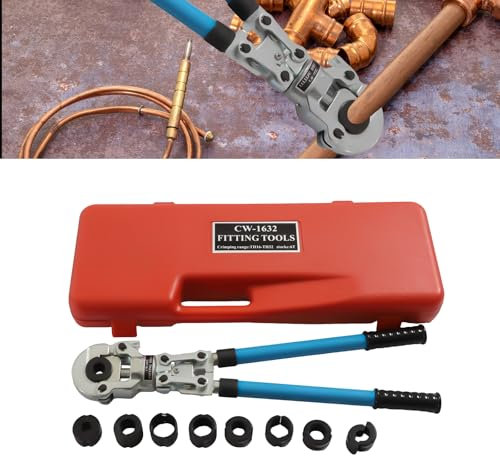 Presstång rörpressstång TH-kontur V-kontur koppar rörbeslag hydrauliskt rör pressverktyg med 12 15 18 22 mm tall koppar rör press presstång, med rörskärare