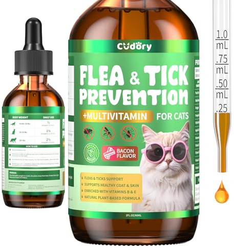 Flea and Tick Prevention for Cats âCudory Fleas Drops with Multivitamin