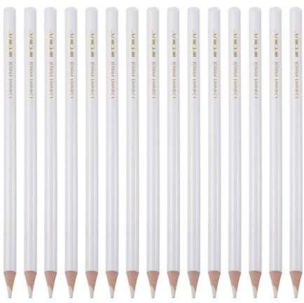 QUARKZMAN Juego De 15 Lápices De Colores Lápices De Dibujo Al óleo Blanco | De Madera, Para Artistas Y Materiales De Arte, Para Adolescentes Y Adultos