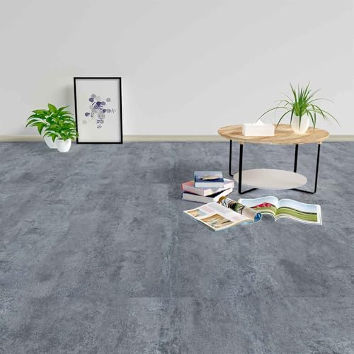 Tonture Tablones autoadhesivos de PVC de mármol gris, 5,11 m², 55 unidades, 30,5 x 30,5 x 0,15 cm, para interiores, para renovar para el hogar moderno