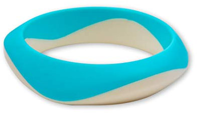 Elegante Pulsera Montessori de Dentición para Mami, Joyería para Mamá, Brazalete para Morder, Dentición de Bebé, Mordedor de Cuentas Masticables, de MilkMama (Crema - Turquesa)