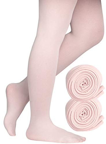 Dancina Dance Tights Girls Ballerina M (5-8) Ballet Pink x2