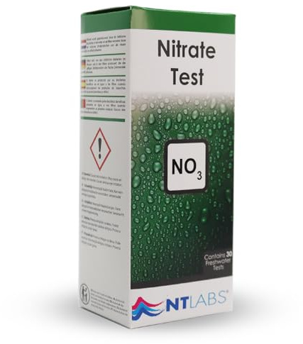 NT Labs Nitrate Test Kit, Aquarium Water Test Kit, Pond Water Testing Kit, Accurate Results, Contains 30 Freshwater Tests (Contains 30 Tests)