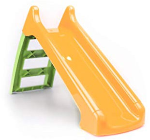 Alice's Garden - Petit Toboggan avec Connexion à Eau Orange et Vert 120 cm – Toboggan Premier âge Léo