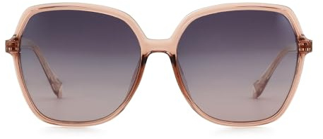 ZENOTTIC Occhiali da Sole Polarizzati Retro Donna Formato Oversize Quadrato Protezione UV400 Occhiali alla Moda per Viaggi Feste Marrone