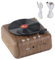 Fdit Record Player Style Bluetooth Speaker, Old Fashioned Classic Portable Speaker, Bass Enhancement Loud Volume, for Entertainment and Home Decoration