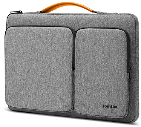 tomtoc 360°Housse pour Nouveau 16 Pouces MacBook Pro M4/M3/M2/M1 Pro/Max (2024-2019) A3403 A3186 A2991 A2780 A2485 A2141, Sacoche Porte-Documents Compatible ASUS Vivobook 15/16, Dell Inspiron 15
