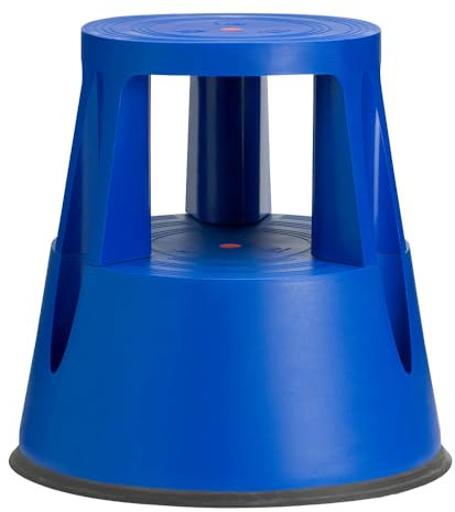 IVOL Stabiler Tritthocker - Elefantenfuß - Kunststoff - 41 cm Hohe - 150 kg Traglast (Blau)