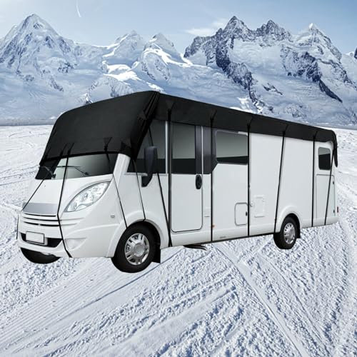 Wohnwagen Wohnmobil Schutzdach Dachschutzplane Abdeckung Schutzhülle 210D Wasserdicht, Staubdicht Und Sonnengeschützt 5-8.5M (5 x 3 m (197 x 118,11))