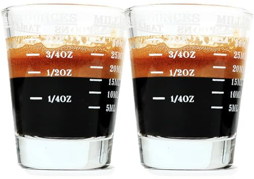 Srgeilzati Schnapsglas-Messbecher, lichtecht, Barkeeper-Zubehör, Messbecher für Barkeeper (2, weiß)