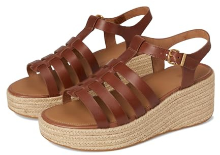 Fitflop Platforms Fisherman Sandales compensées pour femme Platino, Bronzage profond, 38 EU