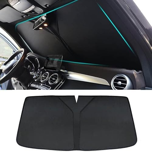LYHH Parasol Coche Delantero para Mercedes Benz AMG SLK SLC R170 R171 R172 SLK 55 32, Protección Rayos UV Parabrisas, Protector Ventana Coche Plegable Accesorios