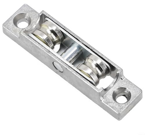 Honseadek Polea de ventana de acero inoxidable, polea de ventana de marco de puerta corredera, polea plana de ranura, proporciona estabilidad en sus operaciones de puertas correderas (1#)