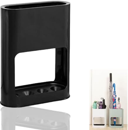 Sightday Paragüero para pasillo, soporte para paraguas con bandeja de goteo extraíble, para paraguas largos/cortos, ahorro de espacio, decoración para casa y oficina, papel de regalo (negro/28 * 21.8