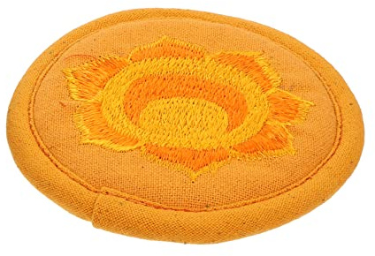 WESIEVYA Tappetino per Ciotola Sonora Buddha Tappetino Arrotondato per Ciotola Sonora Buddista Cuscino Religioso per Ricamo Stile Casuale