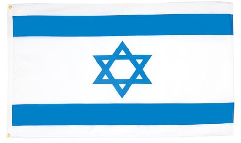 AZ FLAG - Lot de 2 Drapeau Israël - 90x60 cm - Drapeau Israélien 100% Polyester Avec Oeillets Métalliques Intégrés