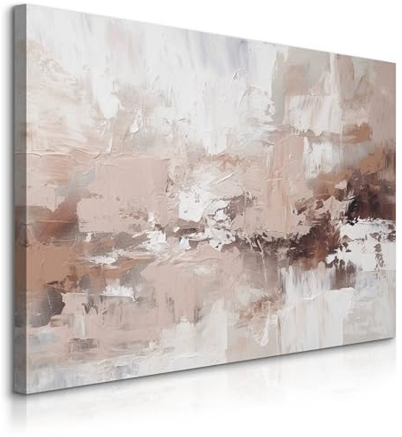Muralo - Klärt för att hänga upp med abstraktionsmotiv - Bild för vardagsrum, sovrum, kontor, restaurang - Väggbild Väggdekoration Modern - Målad abstraktion mönster - Bredd 120 cm x Höjd 80 cm
