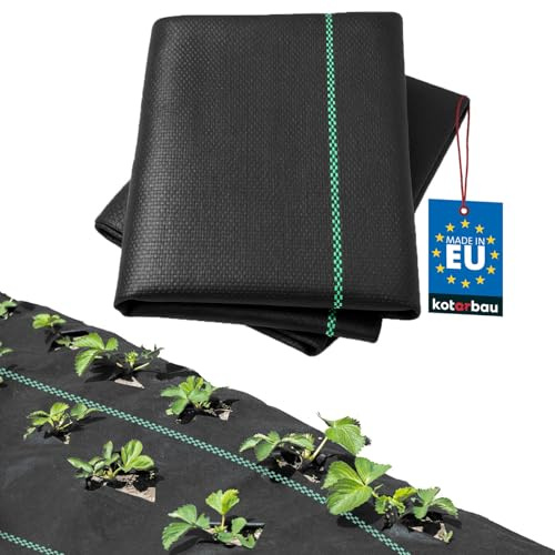 KOTARBAU® Fieltro para malas hierbas de jardín, 0,6 x 5 m, lámina de polipropileno de 70 g/m², color negro, permeable al agua, extremadamente resistente a la rotura, para jardín, vellón de jardín