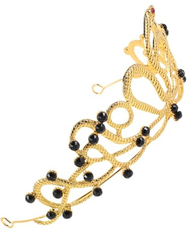 SEWACC Diadème Serpent Égyptien en Alliage Doré Strass Serrage-Tête Mariée et Accessoires Cheveux Femme pour Mariage Anniversaire Halloween et Déguisement Fête
