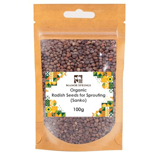 Organic Radish Seeds for Sprouting (Sanko) 100g by Manor Springs